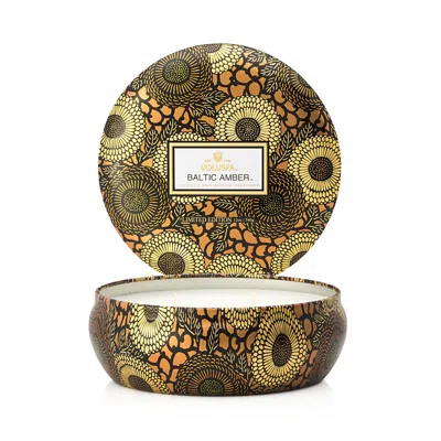Voluspa Baltic Amber 3 Wick Tin Candle, 12 Oz.