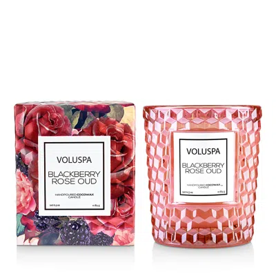 Voluspa Blackberry Rose Oud Classic Candle, 6.5 Oz. In Pink