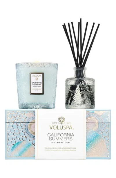 Voluspa California Summers Getaway Candle & Diffuser Duo In Blue