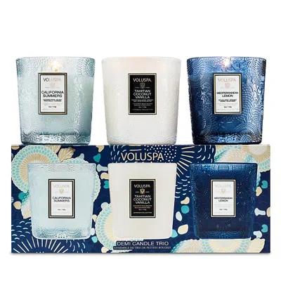 Voluspa Coastal Getaway Demi Candle Trio 5 Oz. In Multi