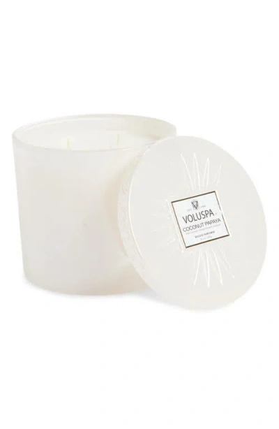 Voluspa Coconut Papaya Three-wick Grande Maison Candle In White