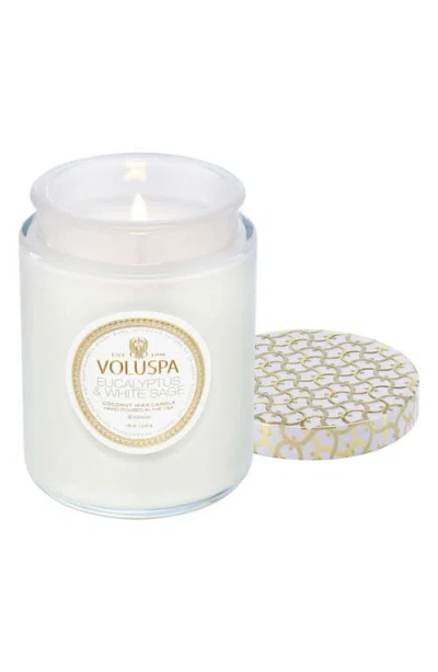 Voluspa Eucalyptus & White Sage Large Jar Candle