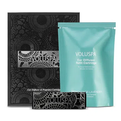Voluspa French Cade Lavender Car Diffuser Starter Kit In Blue