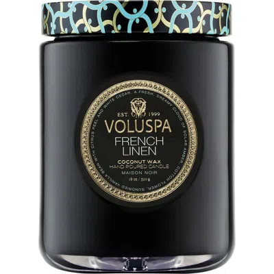 Voluspa French Linen Large Jar Candle In Black