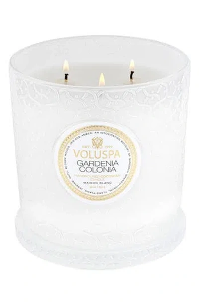 Voluspa Gardenia Colonia Luxe Candle In White