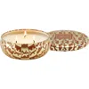Voluspa Gingerbread Chalet Three-wick Tin Candle In Brown
