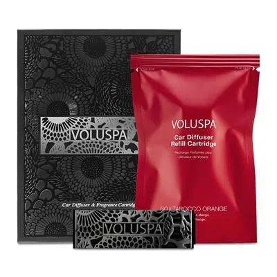 Voluspa Goji Tarocco Orange Car Diffuser Starter Kit In Red