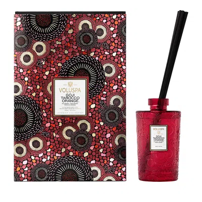 Voluspa Goji Tarrocco Orange Luxe Reed Diffuser In Red