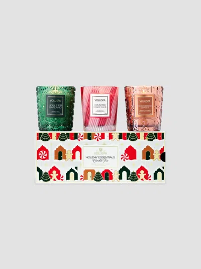 Voluspa Holiday Essentials Candle Trio In Multi