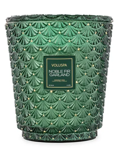 Voluspa Holiday Noble Fir Garland 5-wick Hearth Candle In Green