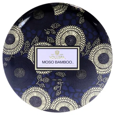Voluspa Japonica Collection 3 Wick Tin Candle - Moso Bamboo By  For Unisex - 12 oz Candle In Blue