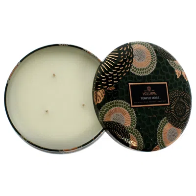 Voluspa Japonica Collection 3 Wick Tin Candle - Temple Moss By  For Unisex - 12 oz Candle In Black
