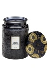 Voluspa Moso Bamboo Large Embossed Glass Candle 16 Oz.