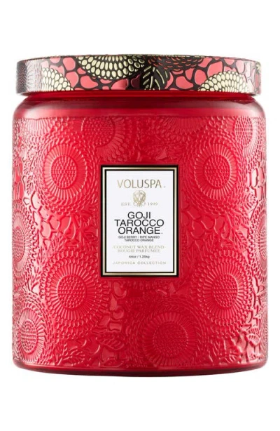 Voluspa Japonica Luxe Jar Candle In Goji Tarocco Orange