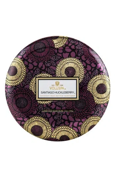Voluspa Japonica Santiago Huckleberry Three-wick Decorative Tin Candle In No Color