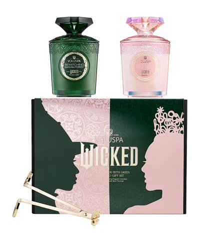 Voluspa Wicked Pink Goes Good With Green Candle Duo Set