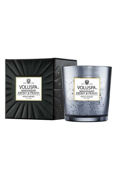Voluspa Makassar Ebony & Peach Classic Candle In Black