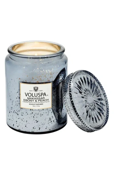 Voluspa Makassar Ebony & Peach Large Jar Candle In Makassar Ebony Peach