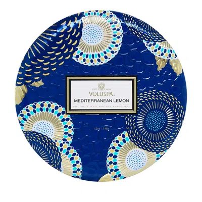Voluspa Mediterranean Lemon Three-wick Tin Candle