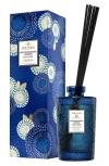 Voluspa Mediterranean Lemon Luxe Reed Diffuser In Blue