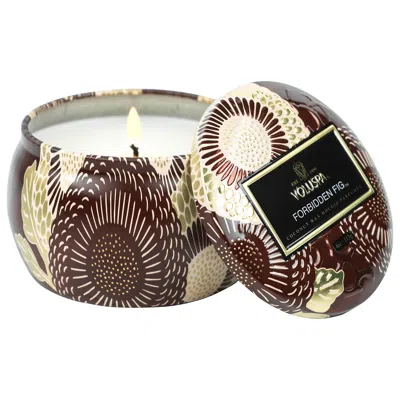 Voluspa Mini Forbidden Fig Decorative Tin Candle 4 oz/ 113 G