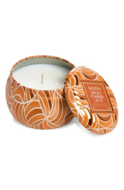 Voluspa Mini Spiced Pumpkin Latte Candle In Orange