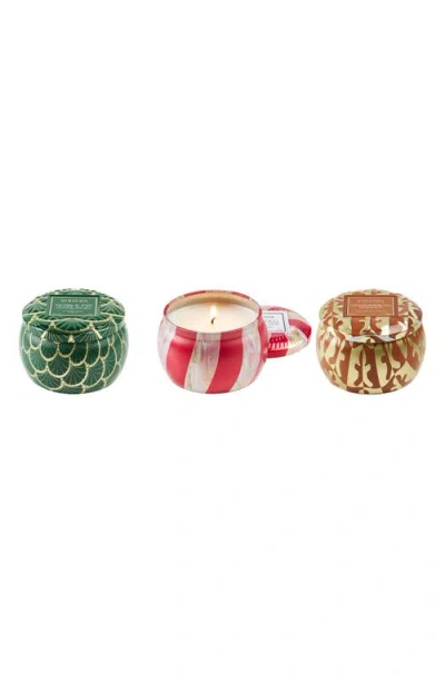 Voluspa Mini Tin Candle Trio In Multi