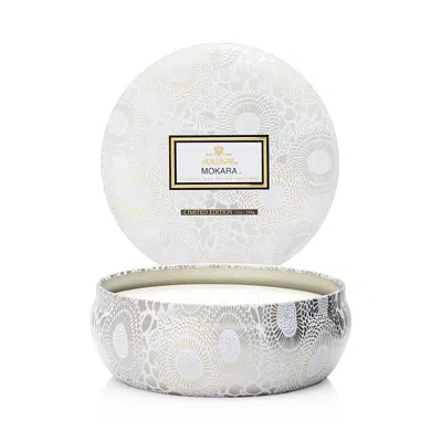 Voluspa Mokara 3 Wick Tin Candle, 12 Oz. In Grey