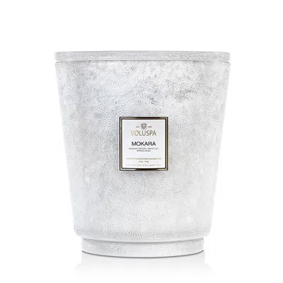Voluspa Mokara 5 Wick Hearth Candle, 123 Oz. In White