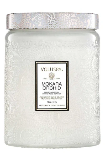 Voluspa Mokara Orchid Large Jar Candle In White