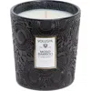 Voluspa Moso Bamboo Embossed Glass Classic Candle In Moso Bamboo