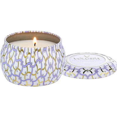 Voluspa Mountain Lavender & Chamomile Mini Tin Candle In Purple