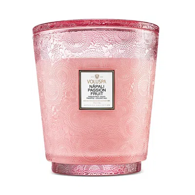 Voluspa Napali Passion Fruit 5 Wick Hearth Candle 123 Oz. In Pink