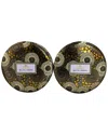 Voluspa Pack Of 2 12oz Baltic Amber 3-wick Tin Candles