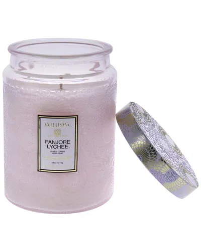 Voluspa Panjore Lychee Large 18oz Candle In Pink