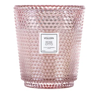 Voluspa Rose Otto Hearth Candle In Pink