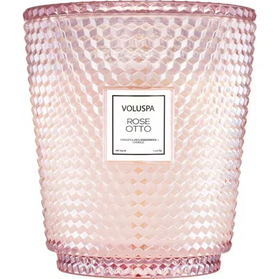 Voluspa Rose Otto Five-wick Hearth Candle In Pink
