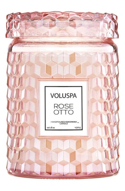 Voluspa Rose Otto Large Jar Candle In Pink