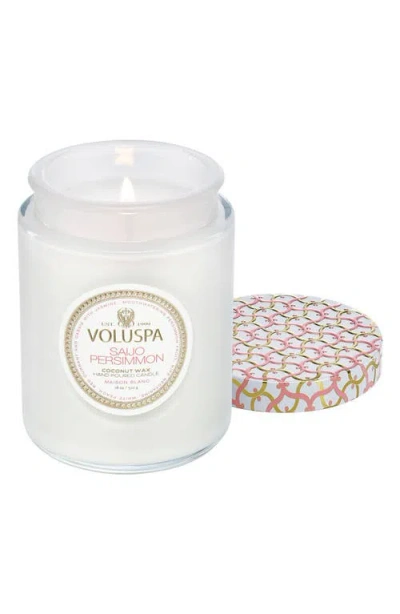Voluspa Saijo Persimmon Large Jar Candle In White