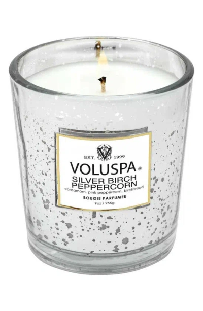 Voluspa Silver Birch & Peppercorn Classic Candle