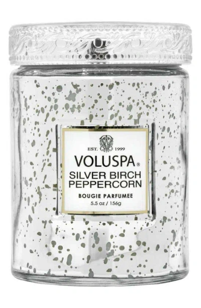 Voluspa Silver Birch & Peppercorn Small Jar Candle