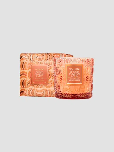 Voluspa Spiced Pumpkin Latte Boxed Candle In Orange