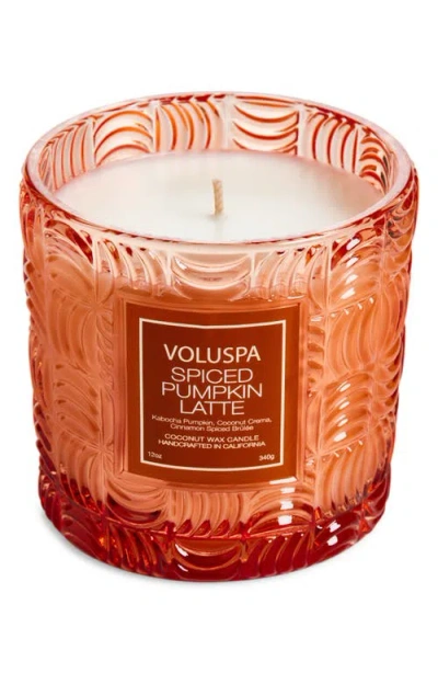 Voluspa Spiced Pumpkin Latte Classic Candle In Orange