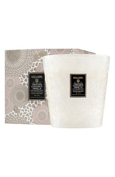 Voluspa Tahitian Coconut Vanilla Three-wick Hearth Candle In Neutral
