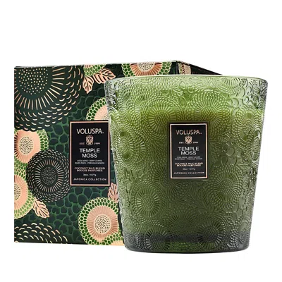 Voluspa Temple Moss 3 Wick Hearth Candle, 38 Oz. In Green