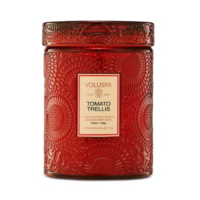 Voluspa Tomato Trellis Small Jar Candle 5.5 Oz. In Red