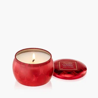Voluspa Unisex Cherry Gloss 4 oz Scented Candle 806644551119 In Red