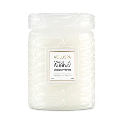 Voluspa Vanilla Sunday Large Jar Candle 18 Oz. In White