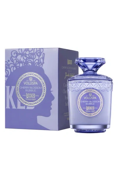 Voluspa Wicked Collection Cherry Blossom Bubble Candle In Blue