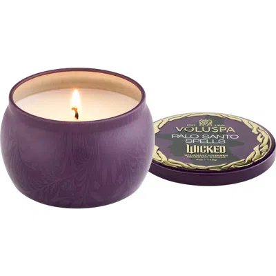 Voluspa Wicked Collection Palo Santo Spells Mini Tin Candle In Purple